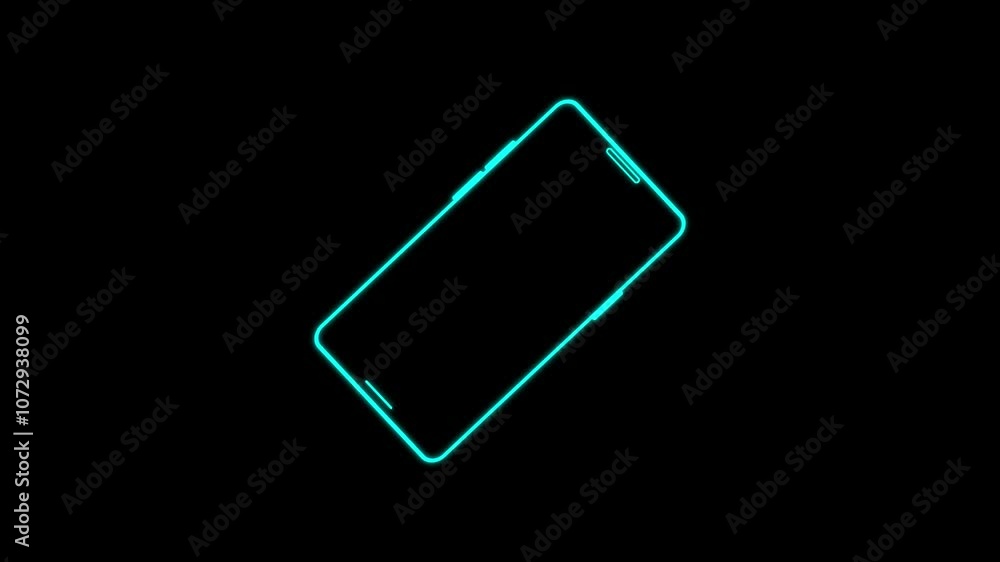 Poster rotate your phone to landscape orientation. device rotation sign icon. animation of the phone rotati