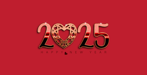 Naklejka premium A captivating illustration for New Year 2025