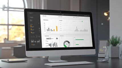 Key Metrics Dashboard A. digital dashboard highlighting important business evaluation metrics