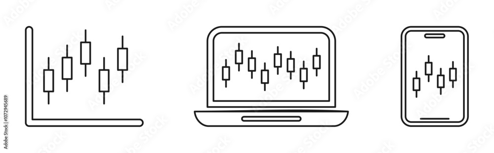 Poster outline data graphics diagram on screen