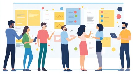 Obraz premium Diverse Team Collaborating on a Project