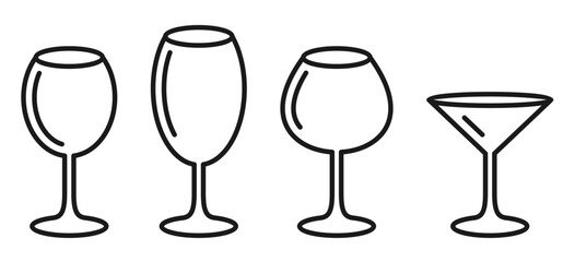 outline cocktail glass icon