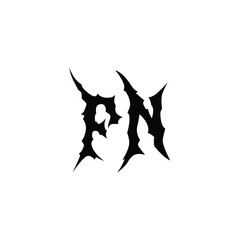 FN monogram logo design letter text name symbol monochrome logotype alphabet character simple logo