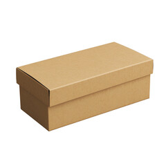 3 brown cardboard carton, an empty isolated paper package