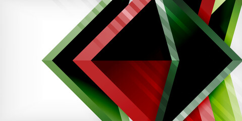 Abstract background color triangles and arrows composition. Vector Illustration For Wallpaper, Banner, Background, Card, Book Illustration, landing page