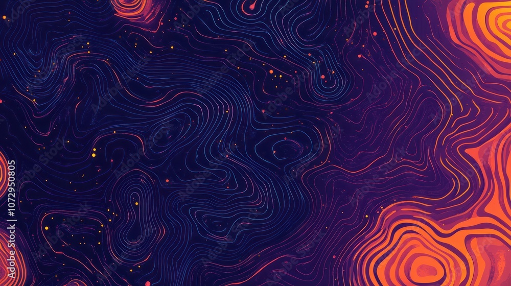 Poster a background for a data and intelligence website linkedin. dark blue background, orange and purple n