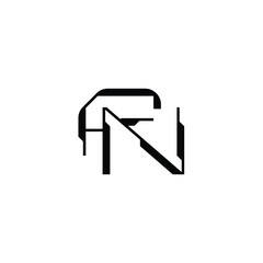 FN monogram logo design letter text name symbol monochrome logotype alphabet character simple logo