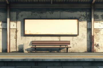 Empty platform with signboard wall, Chinese retro style, 3d rendering. Computer digital drawing. with generative ai