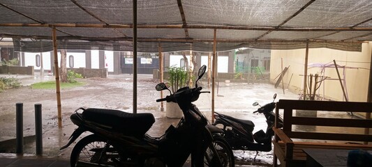 Parked motorbike 