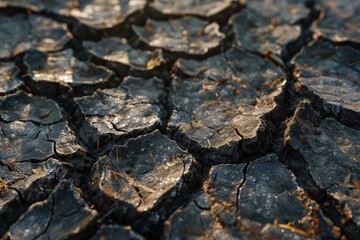 texture of dry cracked soil