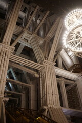 Wieliczka, Poland - December 15, 2023 - Wieliczka Salt Mine sculptures and tunnels