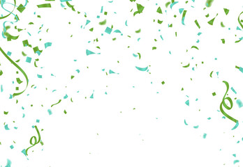 Vector luxury confetti flying for celebration party banner colorful frame isolated on white background