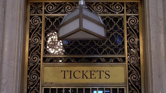 Elegant ticket booth showcases exquisite Art Deco design and captivating charm