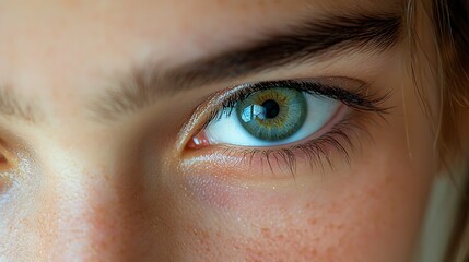 Obraz premium Captivating close-up exploring the intricacies of human eyes and their unique colors