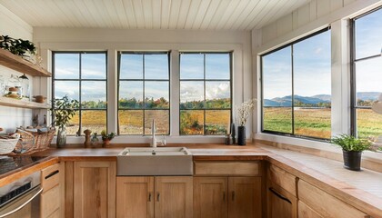 modern kitchen in house
