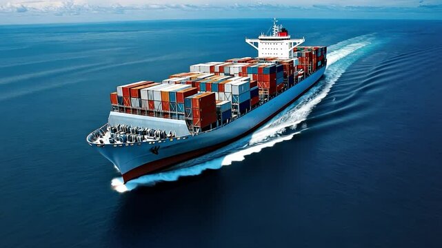 Maritime transportation managing global shipping logistics.