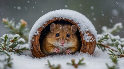 Silent Sleep: The Hazel Dormouse Wrapped in Winter’s Warmth