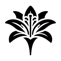 Iconic Lily Flower Illustration in a Clean, Minimalist Design