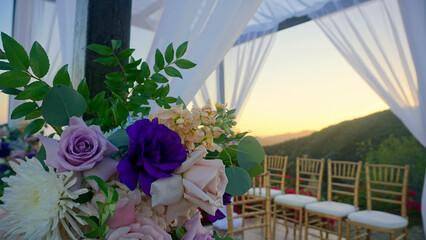Malibu Hills mountain top wedding vistas
