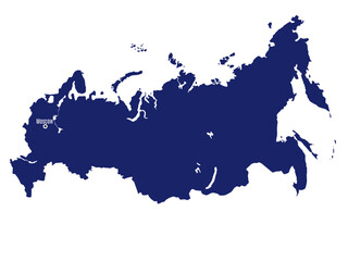 silhouette map of russia with country capitals