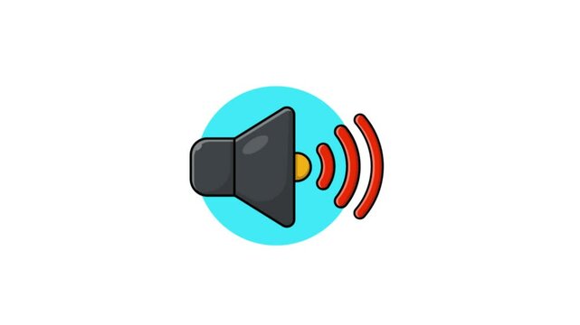 4k Max Volume Icon Animation Video 