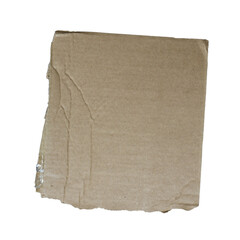 Obraz premium Isolated torn corrugated cardboard on white background, copyspace