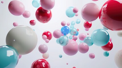 Falling Colorful Balloons - a vibrant and playful visual. The cascade of balloons creates an uplifting and joyful scene.