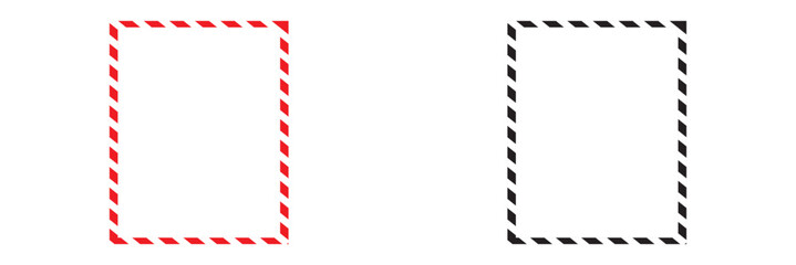 Candy cane frames. Christmas and New Year candy frame. Holiday x-mas border. isolated on white and black background. Vector file . EPS 10