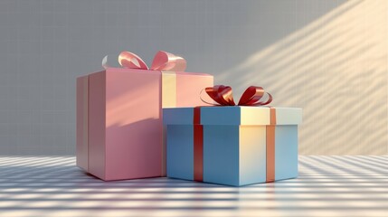 Ð¡olored gift boxes isolated on a transparent background. Generative AI