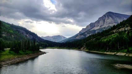 Mountain river in the mountains