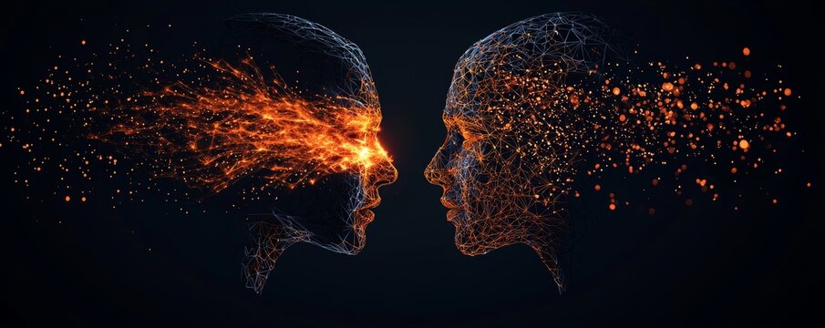 Fractal Faces: Electric Encounter of Abstract Entities in Cyber Space