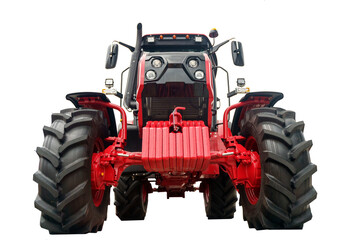 Tractor isolated white background. Farm agricultural tractor