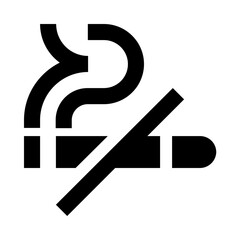 No Smoking Solid Icon