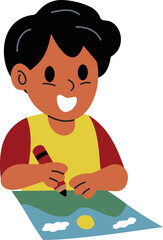 Children Study Illustration