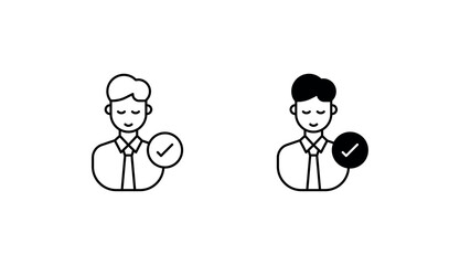 Candidate icon design with white background stock illustration