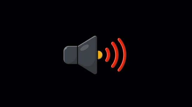 Animated Max Volume Icon Video - Transparent