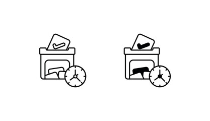 Early Voting icon design with white background stock illustration