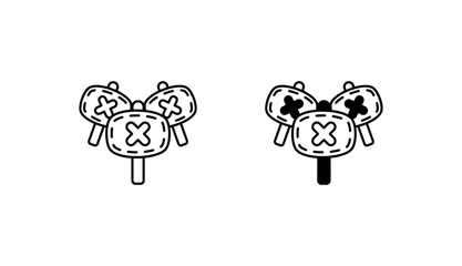 Political Rally icon design with white background stock illustration