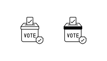 Election Ballot icon design with white background stock illustration