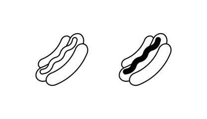 Sausage Patty icon design with white background stock illustration