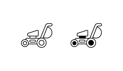Mower icon design with white background stock illustration