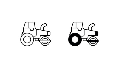 Field roller icon design with white background stock illustration