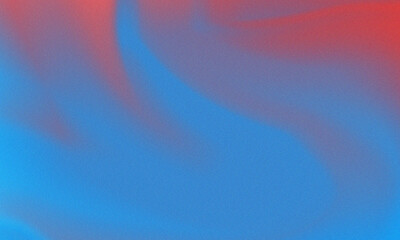 Vibrant blue and red gradient background with subtle noise texture.