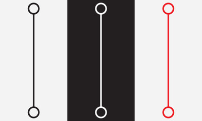 straight line icon. isolated on white and black background. Vector file . EPS 10 © KD Vector Studio