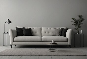modern living room with sofa
