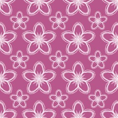 Seamless geometric flower design with ethnics pattern