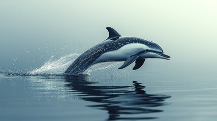 Obraz premium Dolphin Leaping Out Of The Water