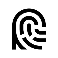 Fingerprint Line Icon