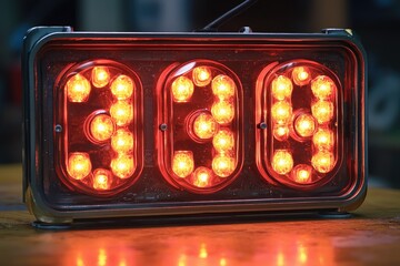A high-tech countdown timer with a big 5, 4, 3... as people hold their breaths.