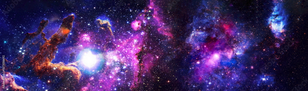 Wall mural dreamscape galaxy. stars in universe. elements of this image furnished by nasa